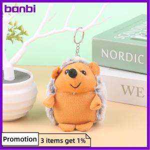 banbi Cute Hedgehog Plush Toy Cartoon Animal Pendant Soft Stuffed Doll Keychain Backpack Car Bag Key Ring Decor Kid Gift