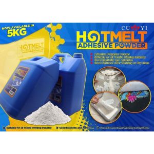 CUYI Hotmelt Powder 5kls. Fine Powder Premium Quality For DTF Heat Transfer Printing