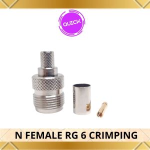 KONEKTOR ADAPTER N FEMALE TO RG6 CRIMPING TAIWAN