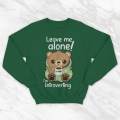 Leave Me Alone Size M - XXL Crewneck Sweater Wanita Lucu Ala Korea. 