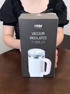 2026 Tyeso 900ml/1200ml Big Capacity Thermal Mug Stainless Steel Insulated Water Bottle with Straw Outdoor Travel Car Tumbler