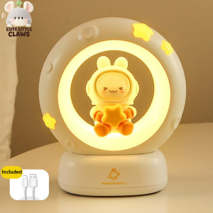 【SG Seller】Mini Portable LED Night Light Cute Bunny & Cat Design 3 Color Temperatures 3 Level Dimmable