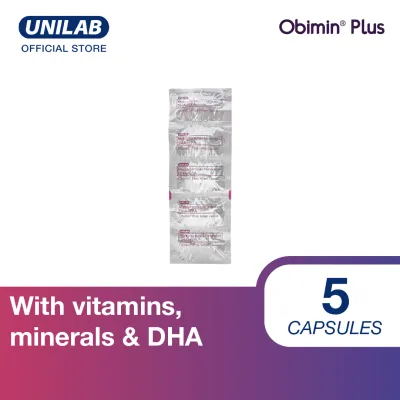 Obimin Plus 5 Capsules (Help Provide Adequate Supply Of Vitamins Minerals And DHA And EPA)