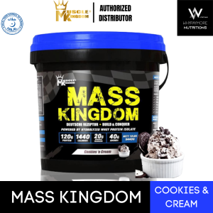 Muscle Kingdom Mass Kingdom 5.4Kg (Free 2 Gift) - HalalSusu Bina BadanWeight GainsBuild Muscle