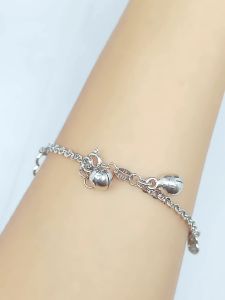 GELANG PERAK 925 LAPIS EMAS/GELANG NORI UKIR MAINAN GANTUNGAN/PERHIASAN ASLI SILVER/PERHIASAN FASHION