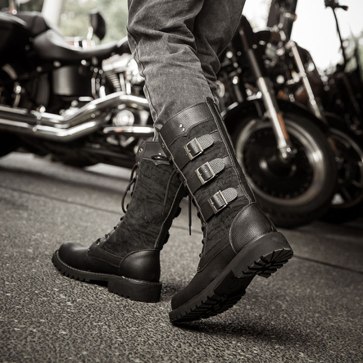 Motorcycle Boots Tactical Heels Platform Motorcycle Boots Grunge