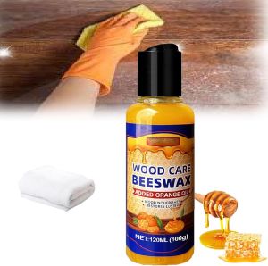 Sáp ong tự nhiên & Dầu cam dưỡng gỗ 120ml Đánh bóng và làm sạch đồ nội thất bằng sáp ong Sáp ong chăm sóc gỗ với Dầu cam Đánh bóng gỗ Dưỡng ẩm Chống thấm nước Ngăn ngừa nứt nẻ