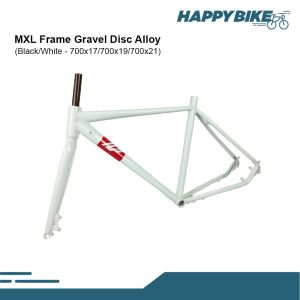 MXL Frame Rangka Sepeda Gravel Bicycle Black White 700C Include Fork Bahan Alloy