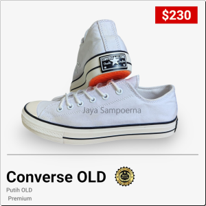 Converse One Star PRO Sneakers Pria Canvas 12os Putih Outsole Orange | Casual Slip-On