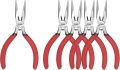 Needle Nose Pliers, 5 Inch, Needle Nose Pliers Set, 5 Pack, Small Needle Nose Pliers, Long Nose Pliers with Side Cutter, Spring Loaded Jewelry Needle Nose Pliers for Cutting and Bending Wire. 