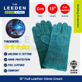 Hercules Full Leather Gloves (Green) 13" by Leeden Online Store. 