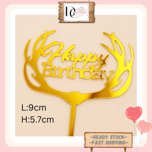 1pcs Acrylic Happy Birthday Cake Topper Cake Decoration Acrylic Cake Topper Kek Hiasan 亚克力生日快乐 蛋糕插牌 亞克力插牌