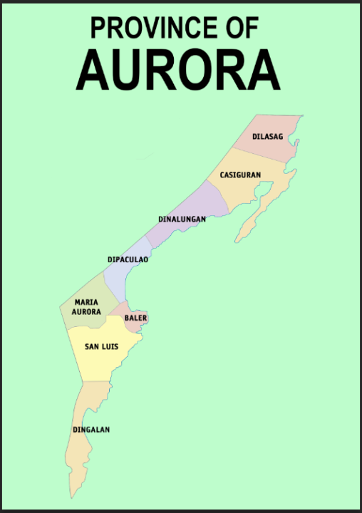 Aurora Province Map A4 Laminated Chart | Lazada PH