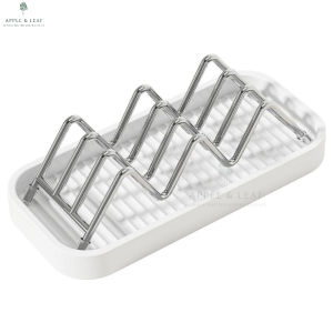 Bathroom Vanity Soap Organizer Multi Slot Stainless Steel Soap Holder Detachable Water Collecting Drip Tray