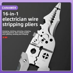 【CANAMEK】 Multi Functional Electrician Pliers For Wire Splitting And Stripping Specialized For Electricians
