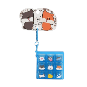 MUNCHX Hoạt hình Móc khóa Fidget 4/9 phím Nút bấm chính Nắp bàn phím dạng ngón tay Sáng tạo Giảm căng thẳng Đồ chơi bóp dành cho người lớn và trẻ em