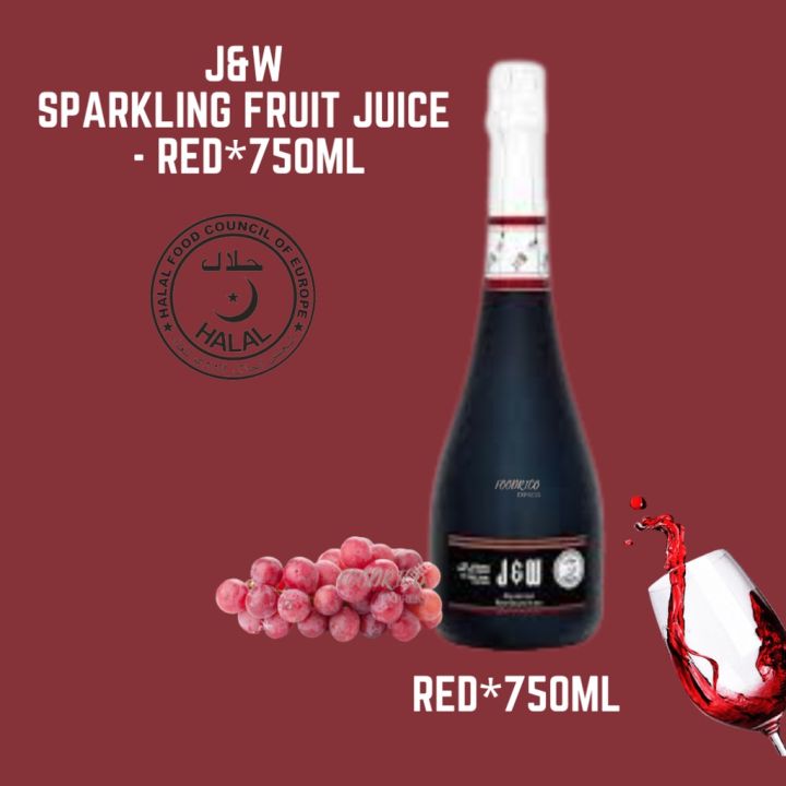 J&W Sparkling RED Grape Sparkling Juice Lazada