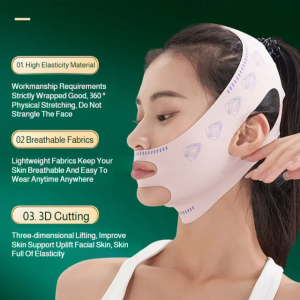 V Neck Slimming Bandage for Lifting and Firming the Entire Face Lifting Sagging Nasolabial Folds and Sleeping Face Sculpting Mask for Double Chin Reduction反重力塑脸V脸提拉紧致绷带