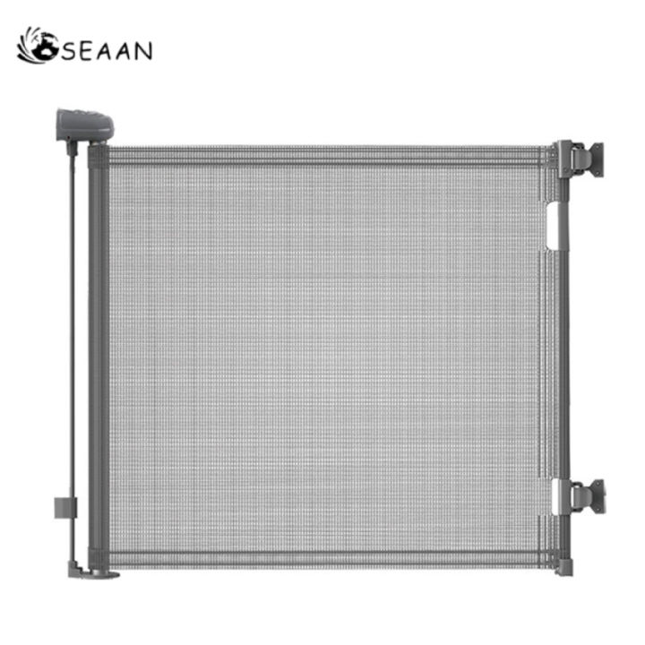 Cumbor Retractable Baby Gate Mesh Pet Gate 33 Tall Extra Wide 55