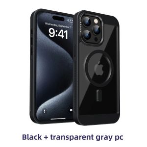 Magnetic Frame Bumper Protection Phone Case For iPhone 17 16 15 14 13 12 11 Pro Max Plus for Magsafe Acrylic Translucency Cover