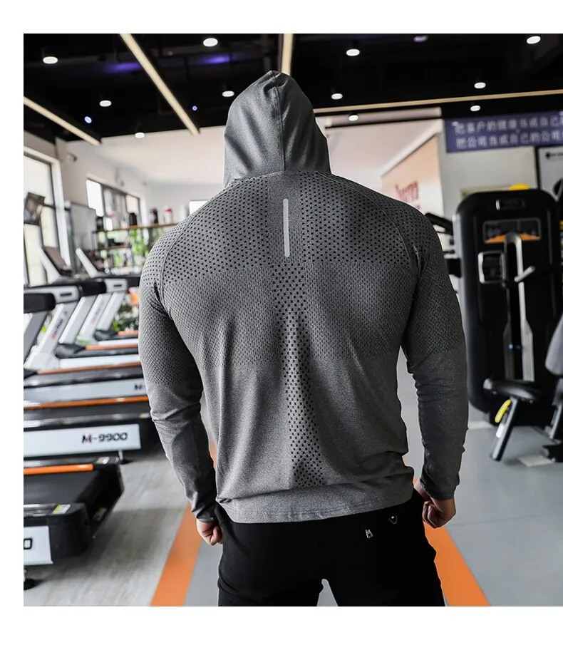 New Mens Fitness Tracksuit Running Sport Hoodie Gym Joggers Hooded