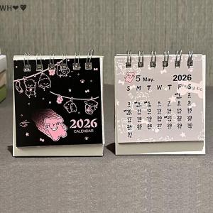 TX💓🧧🏮 ปฏิทินตั้งโต๊ะ2026รายเดือนรายปีสมุดรายวันน่ารักปฏิทินคอยล์น่ารักตารางรายปีออแกไนเซอร์ทำรายการอุปกรณ์สำนักงานบ้าน