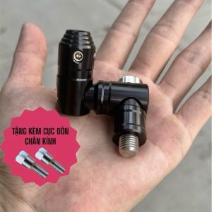 Chân xoay kính đa chiều 360 độ mẫu sọc viền gắn cho tất cả dòng xe – Version 02 (yêu cầu cắt bớt gọng kính zin) nhôm cnc TẶNG KÈM CỤC ĐÔN CHÂN KÍNH CÔNG DỤNG HẠ HOẶC NÂNG CHÂN KÍNH LÊN CAO