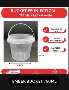 Ember Bucket Thinwall Handel 500ml 750ml 1000ml/ isi per 1pc