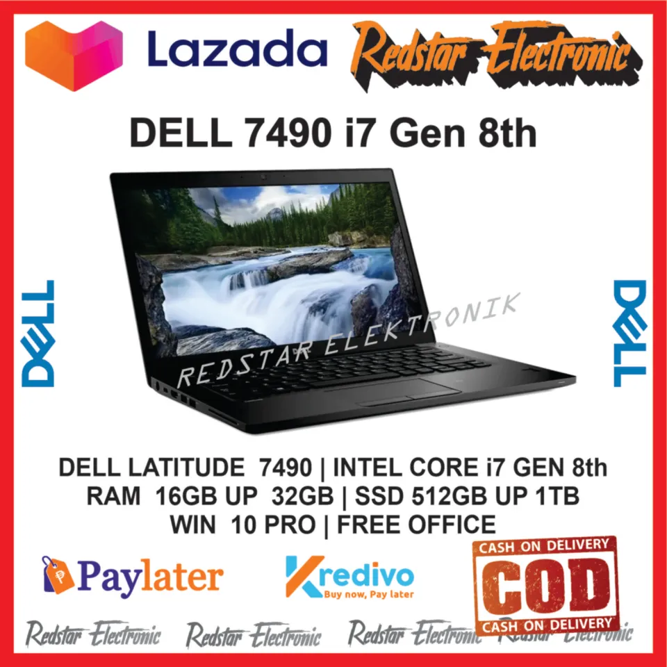 Laptop Murah Berkualitas Tinggi! Dell Latitude 7300 7400 7490  TOUCHSCREEN Core i7 Gen 8th RAM 16 GB/512GB SSD FREE MOUSE DAN TAS  [BERGARANSI]