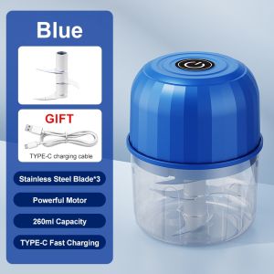 Goldstar Multifunctional Electric Garlic Chopper Portable Food Processor Small-sized Meat Grinder Crush USB Wireless Electric Household Cooking Tools