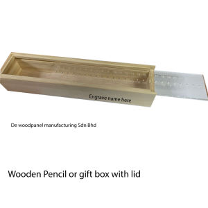 Wooden Pencil gift box with name engrave include