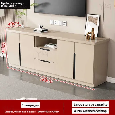 [CozyNest ] Solid Wood TV Cabinet Modern Minimalist Storage Cabinet Small Apartment Organizer Bedroom Storage Floor Cabinet Tall TV Stand