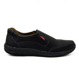 Sepatu Slip On Kulit Pria Casual Santai Kerja Keren