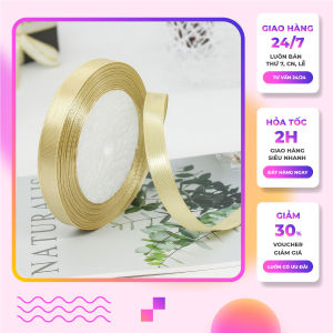 Cuộn Ruy Băng Lụa Nhiều Màu 1 cm dài 22m - Trơn dùng trang trí hoa quà tặng bánh kem 29 màu tùy chọn