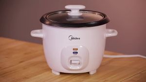 Periuk Nasi 1.3L MG-GP10B 450-550W Tudung Kaca Periuk Dalaman Tidak Melekat Kekal Panas Automatik Untuk 2-4 Orang