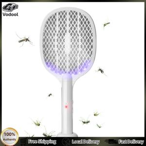 [Auto Vodool]2 in 1 Bug Zapper Racket Handheld Mosquito Swatter Rechargeable Fly Killer and Mosquito Trap Lamp for Indoor and Outdoor