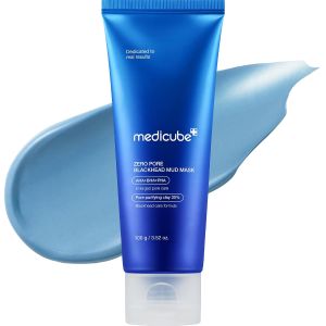 medicube Zero Pore Blackhead Mud Mask - Pore Cleansing & Gentle Exfoliating Blackhead-Removing Clay Mask with AHA BHA PHA Pore Minimizing & Cooling Care 3 Min Quick Dry Korean Skincare 3.52 oz.