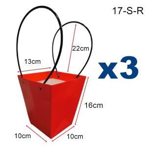 Kraft Handle Box Budget / Box Bunga Untuk Bouquet / Thickened Handheld Kraft Paper Flower Box Bag for Festival Decorations Planting Succulents Bouquet