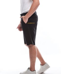 celana pendek HITAM premium quality short pants 3% stretch size 28-38