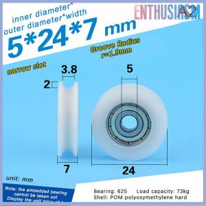 【Enthusiasm】🌟🌟【Hot Sale】🎈 Chất lượng cao U rãnh 625 Vòng ròng rọc bóng mang bánh xe con lăn cho cửa sổ vòi hoa sen ròng rọc ngăn kéo POM hướng dẫn bánh xe