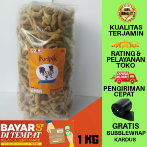 Keripik Usus Ayam 1 Kg - Enak, Gurih, Renyah - Nutrisi Tubuh dan Penyakit Wasir (GRATIS Bubble Wrap)