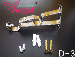 Heavy Duty Curtain Rod Brackets Adjustable Double Rod Holders 3/4 Inch Rod (Silver/Gold) 1pcs ONLY d3