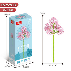 Flowers Set Building Blocks Toys Rose Tulip Peony Flowers Gift for Girls Valentines Day