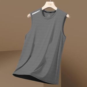 Z1BEE【M-5XL】Mens Quick Dry Mesh Vest Sleeveless Gym Sports Top Thin Fitness T-Shirt Solid Color Basic Sando Black White Grey Blue