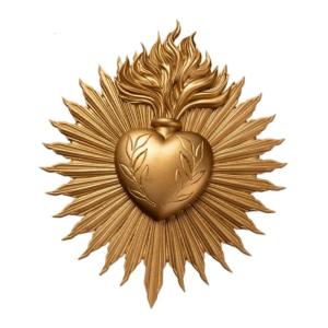 Heart Wall Ornament Gothic Design Resins Wall Plaque for Home Decors and Hotel Porch Entrance Antique Cardiac Sculpture