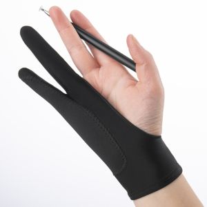 SPARAK 1pcs 1/2 ngón tay Găng tay vẽ tranh Chống chạm Chống bám bẩn Găng tay phác thảo Chất lượng cao Chống mồ hôi Găng tay vẽ Vẽ tay