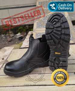 Sepatu Safety Boots Pria Ujung Besi Sepatu Proyek Lapangan Kulit Asli Sepatu Sefty tambang Safety Shoes Original