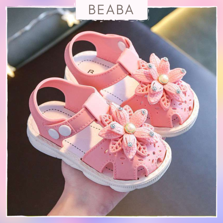 【BEABA BABIES】New Sandals for kids Baby Girl Shoes with Flower Bow ...