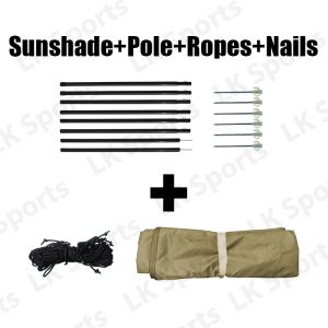 4.5x6M Butterfly Shape Tarp Awning Waterproof Tarp Tent Camping Waterproof UV-proof Shelter Tent Awning Tourist Shelter