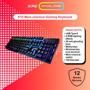ADATA XPG RGB Infarex K10 Gaming Mem-chanical Switch Keyboard